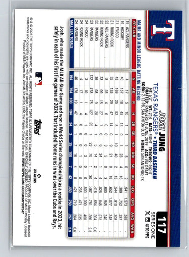 2025 Topps #117 Josh Jung Sandglitter P25