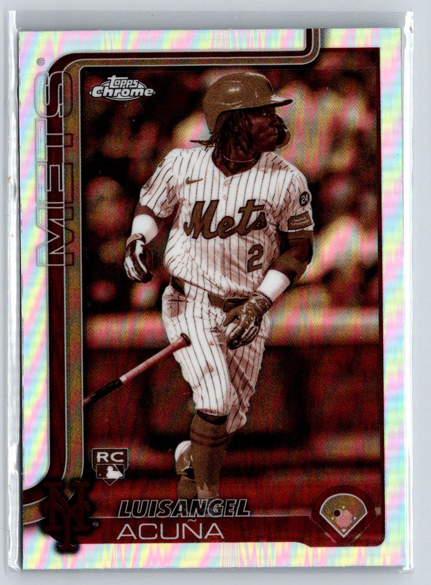 2025 Topps #524 Luisangel Acuña Rainbow Foil P25