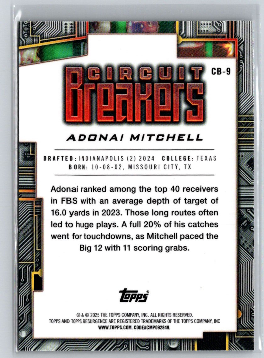 2024 Topps Resurgence - Circuit Breakers #CB-9 Adonai Mitchell P26