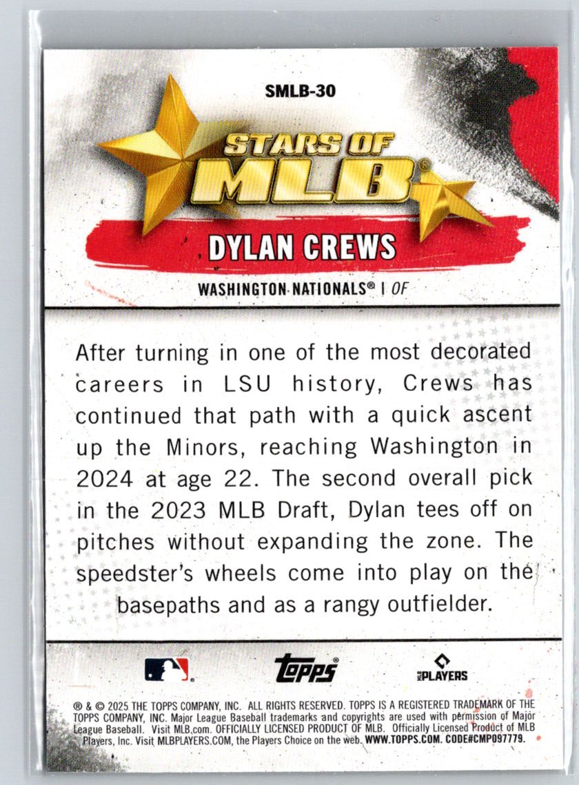 2025 Topps #SMLB-30 Dylan Crews Stars of MLB P26