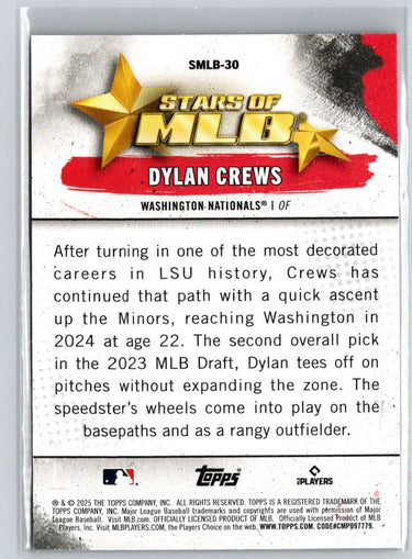 2025 Topps #SMLB-30 Dylan Crews Stars of MLB P26
