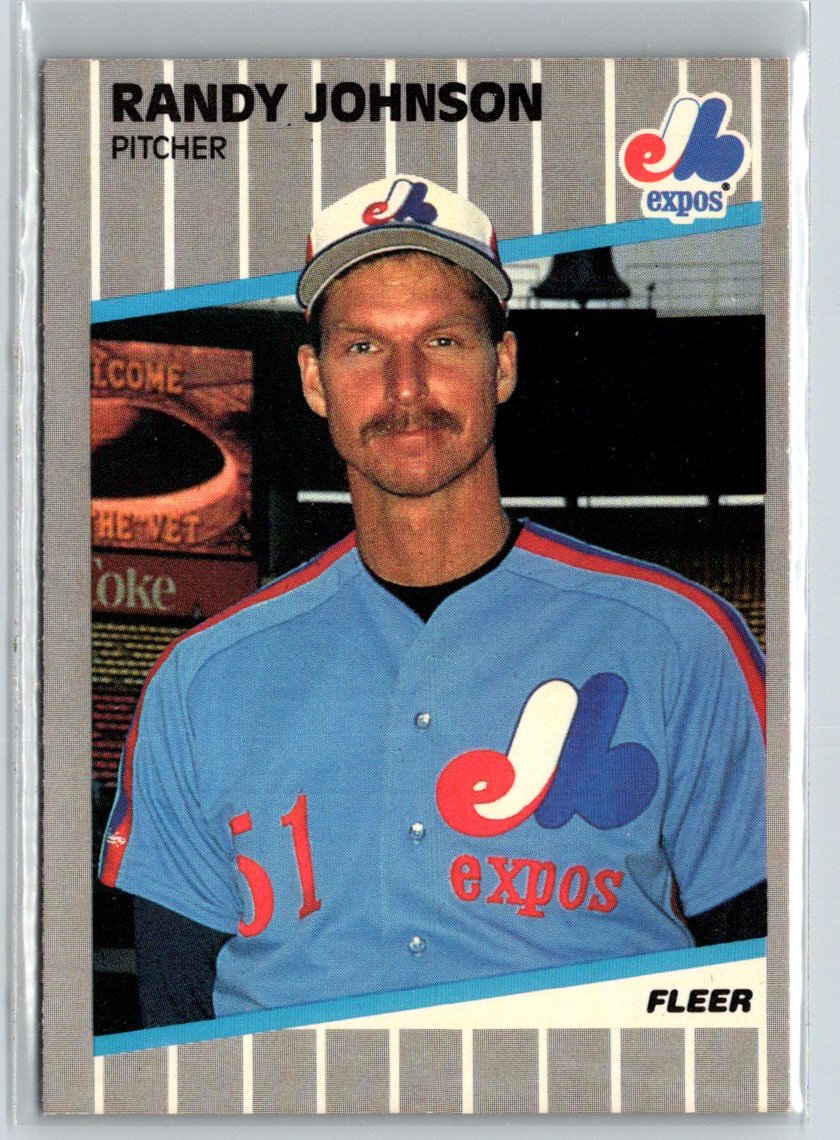 1989 Fleer #381 Randy Johnson RC Card P26