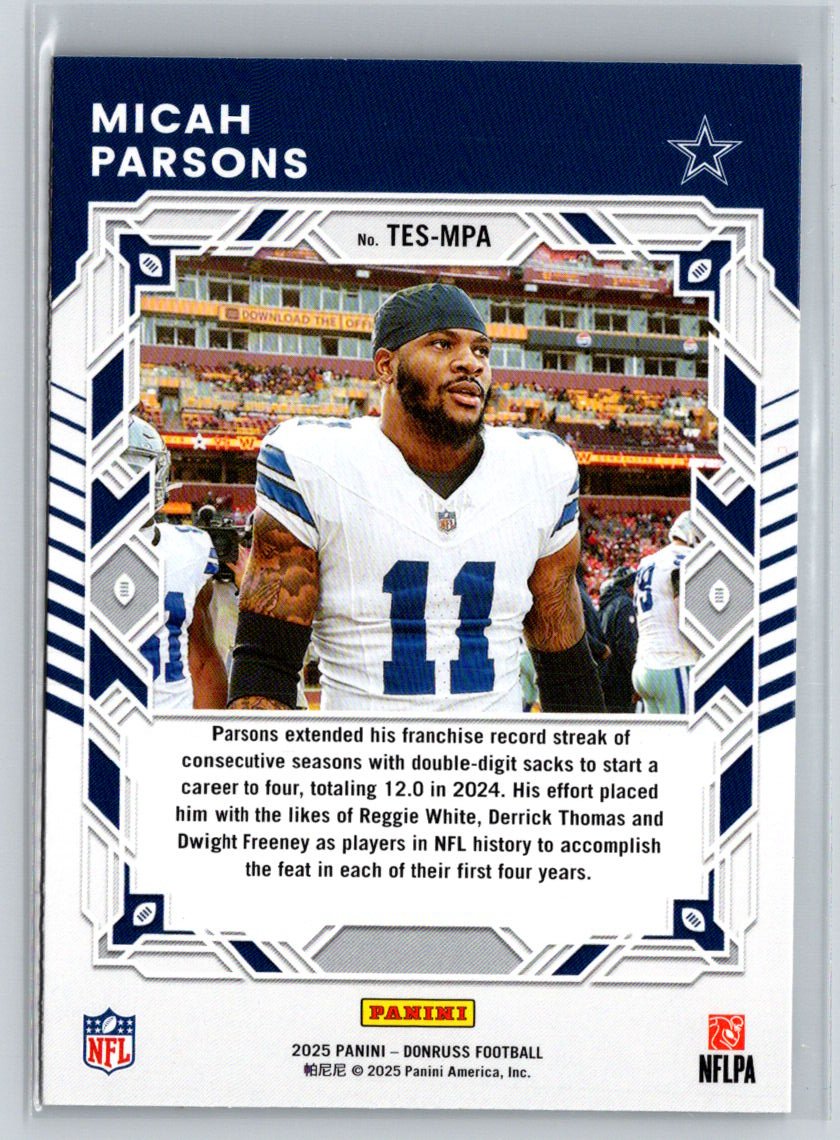 2025 Donruss #TES-MPA Micah Parsons The Elite Series P27