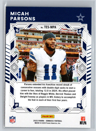 2025 Donruss #TES-MPA Micah Parsons The Elite Series P27