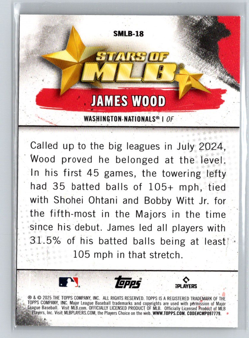 2025 Topps #SMLB-18 James Wood Stars of MLB P27