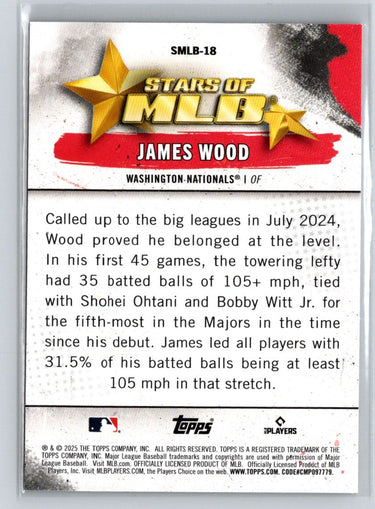 2025 Topps #SMLB-18 James Wood Stars of MLB P27