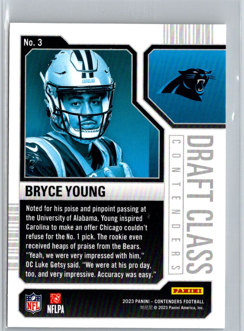 2023 Panini Contenders #3 Bryce Young Draft Class Contenders P28