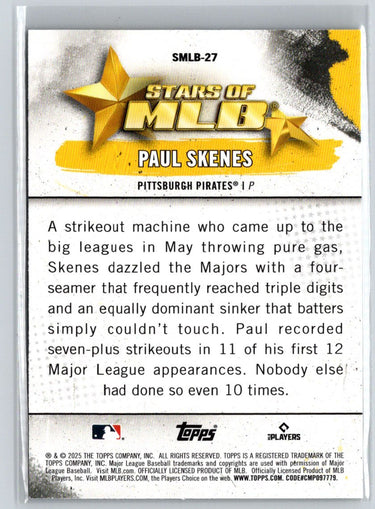 2025 Topps #SMLB-27 Paul Skenes Stars of MLB P28