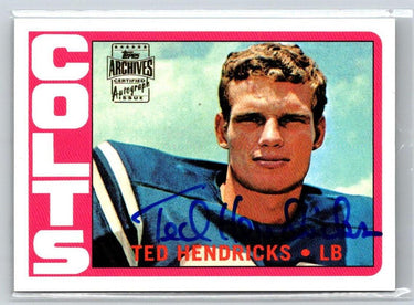 2001 Topps Archives #AA-TH Ted Hendricks Rookie Reprint Autographs S02