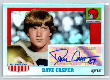 2005 Topps All American #A-DC Dave Casper Autographs Chrome Refractors #/55 S05