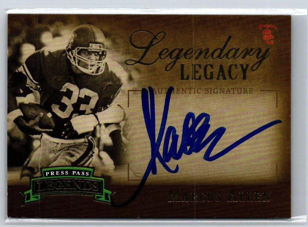 2007 Press Pass LegendsMarcus Allen Legendary Legacy Auto Gold #/55 S06