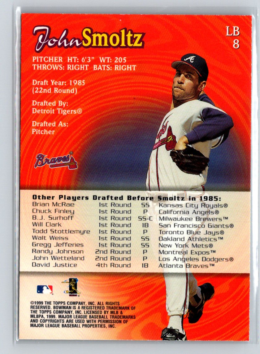 1999 Bowman #LB8 John Smoltz Late Bloomers S09