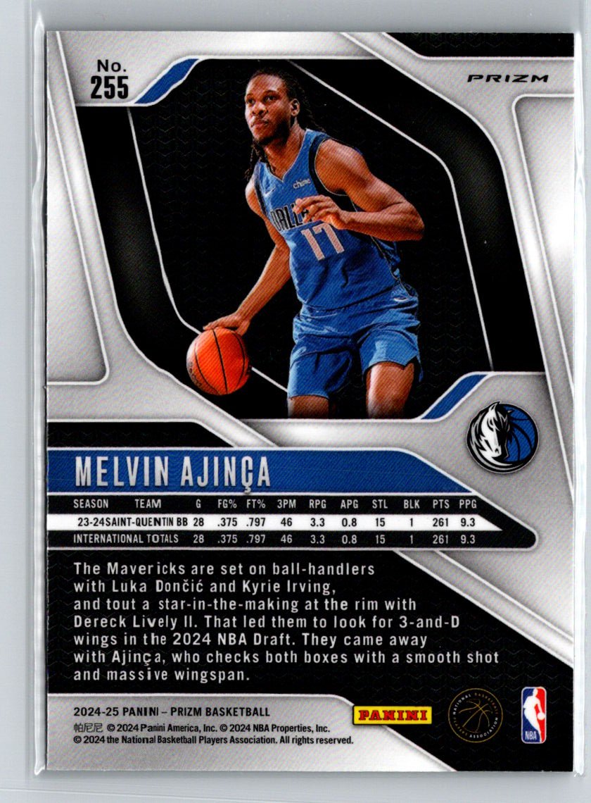 2024-25 Panini Prizm #255 Melvin Ajinca Prizms Green Wave S13