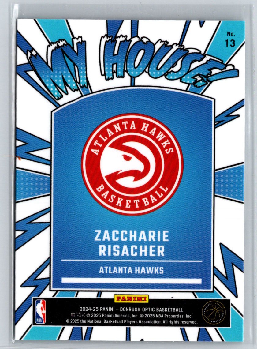 2024-25 Donruss Optic #13 Zaccharie Risacher My House S13