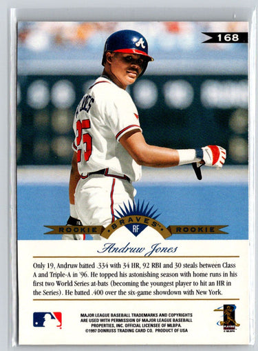 1997 Leaf #168 Andruw Jones Fractal Matrix S13