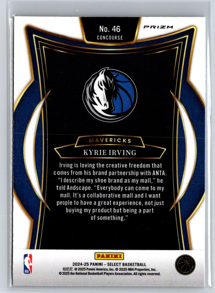 2024-25 Panini Select #46 Kyrie Irving Tri-Color Prizm S14