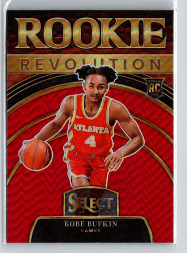 2023-24 Panini Select #21 Kobe Bufkin Rookie Revolution Red Prizms S14