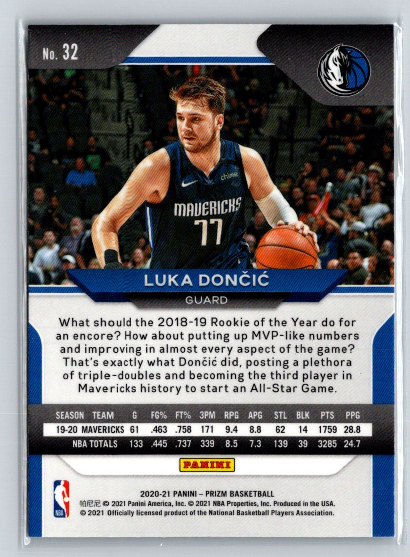 2020-21 Panini Prizm #32 Luka Doncic S14