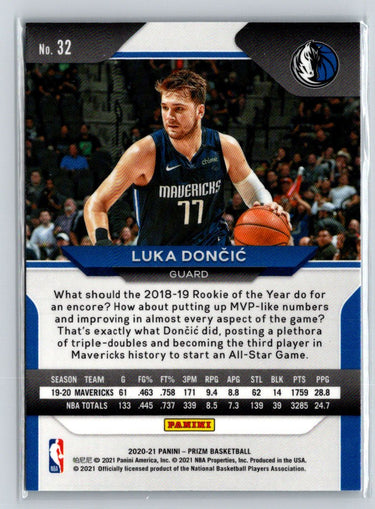 2020-21 Panini Prizm #32 Luka Doncic S14
