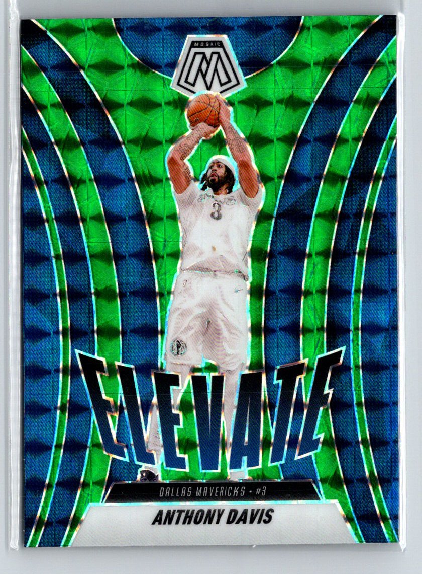 2024-25 Panini Mosaic #17 Anthony Davis Elevate Mosaic Green S14