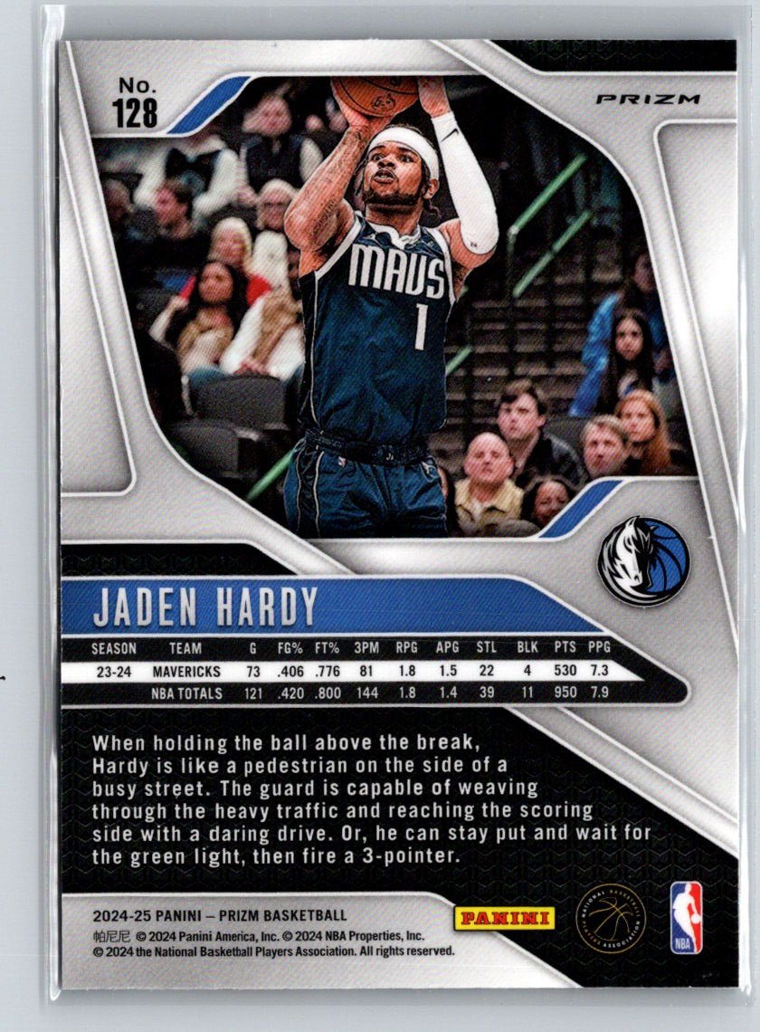 2024-25 Panini Prizm #128 Jaden Hardy Prizms Red White and Blue S15