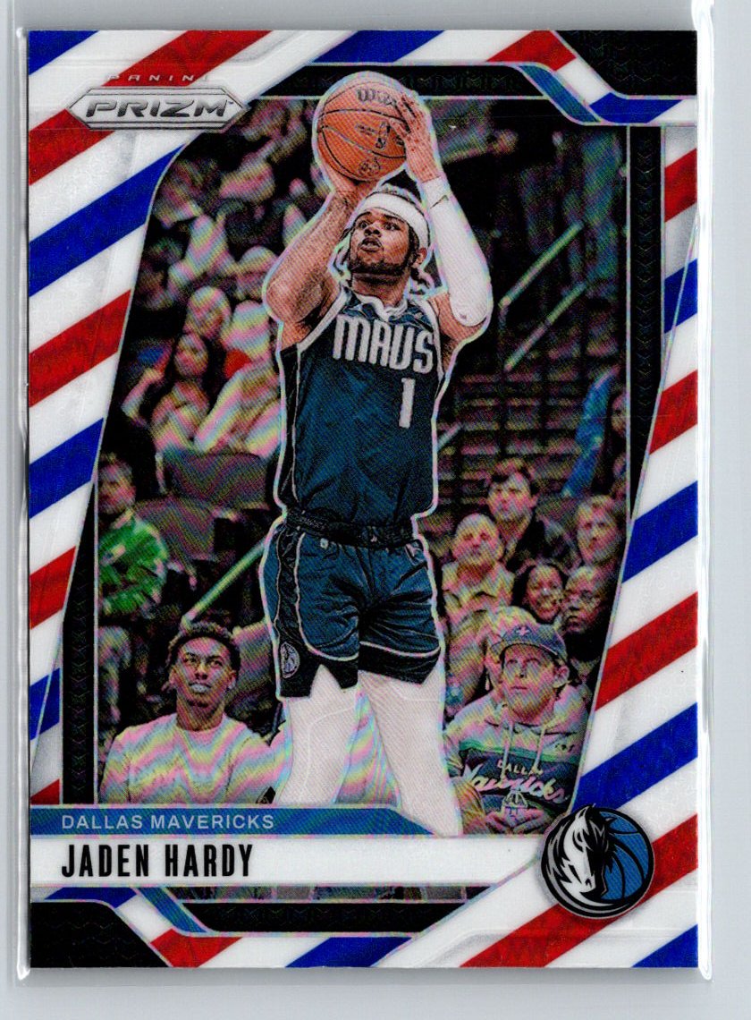 2024-25 Panini Prizm #128 Jaden Hardy Prizms Red White and Blue S15