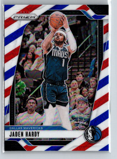 2024-25 Panini Prizm #128 Jaden Hardy Prizms Red White and Blue S15