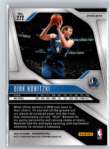 2024-25 Panini Prizm #272 Dirk Nowitzki Prizms Silver S15