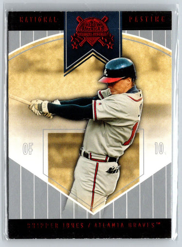 2004 Fleer National Pastime #56 Chipper Jones Red Foil #/150 S15