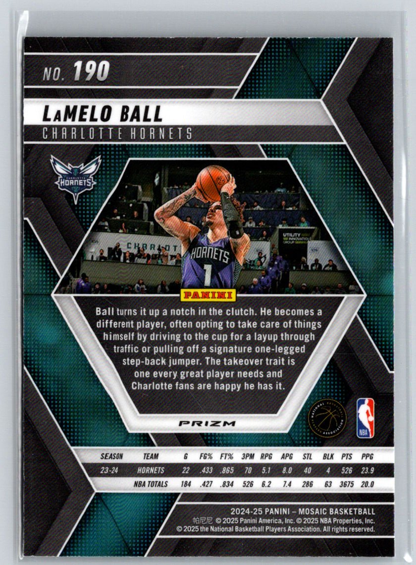 2024-25 Panini Mosaic #190 LaMelo Ball Silver S16