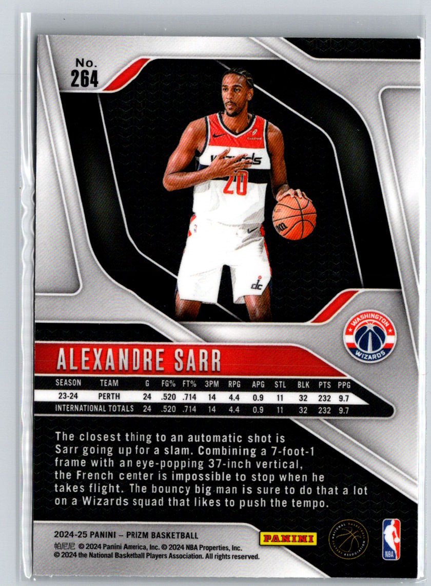 2024-25 Panini Prizm #264 Alexandre Sarr S16