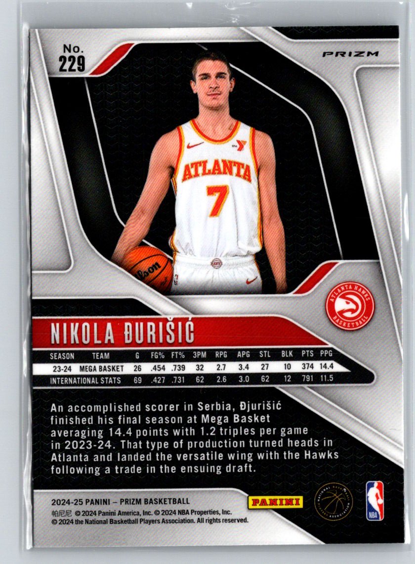 2024-25 Panini Prizm #229 Nikola Durisic Prizms Silver S18