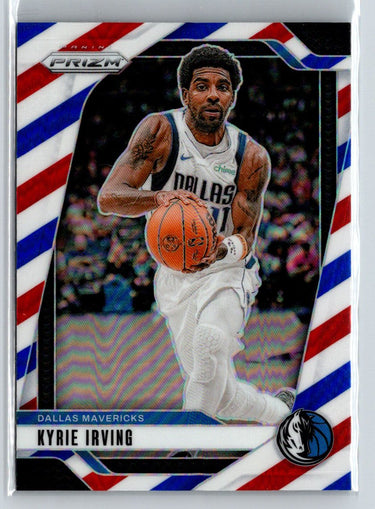 2024-25 Panini Prizm #111 Kyrie Irving Prizms Red White and Blue S18