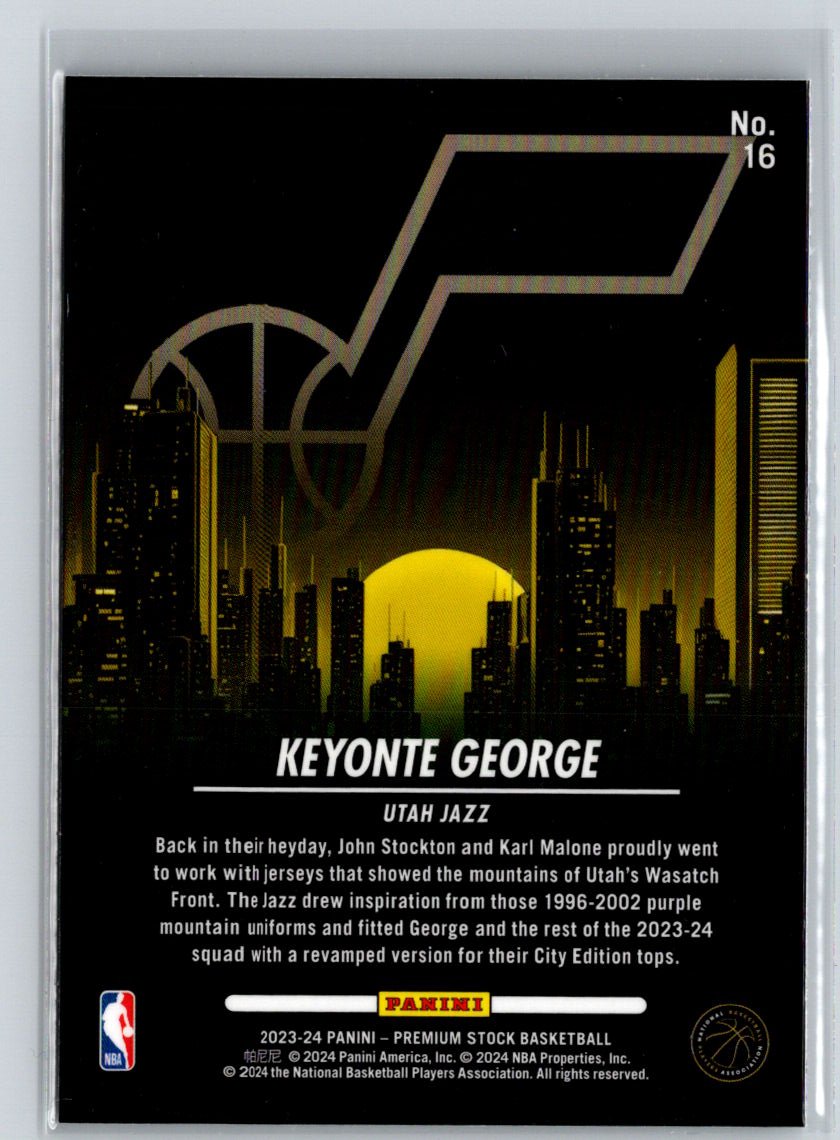 2023-24 Hoops Premium Stock #16 Keyonte George City Edition S19