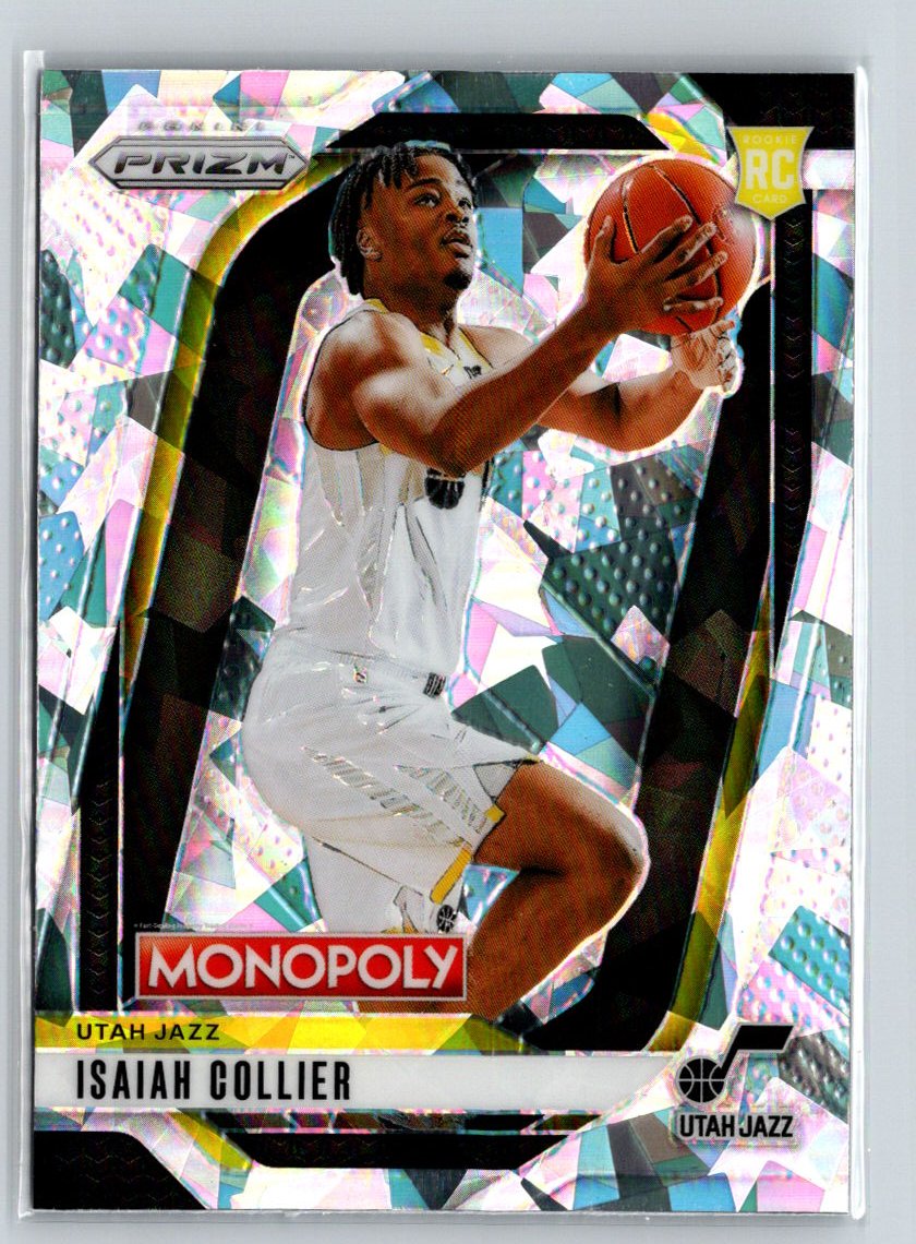 2024-25 Panini Prizm Monopoly #36 Isaiah Collier Ice Prizms S19