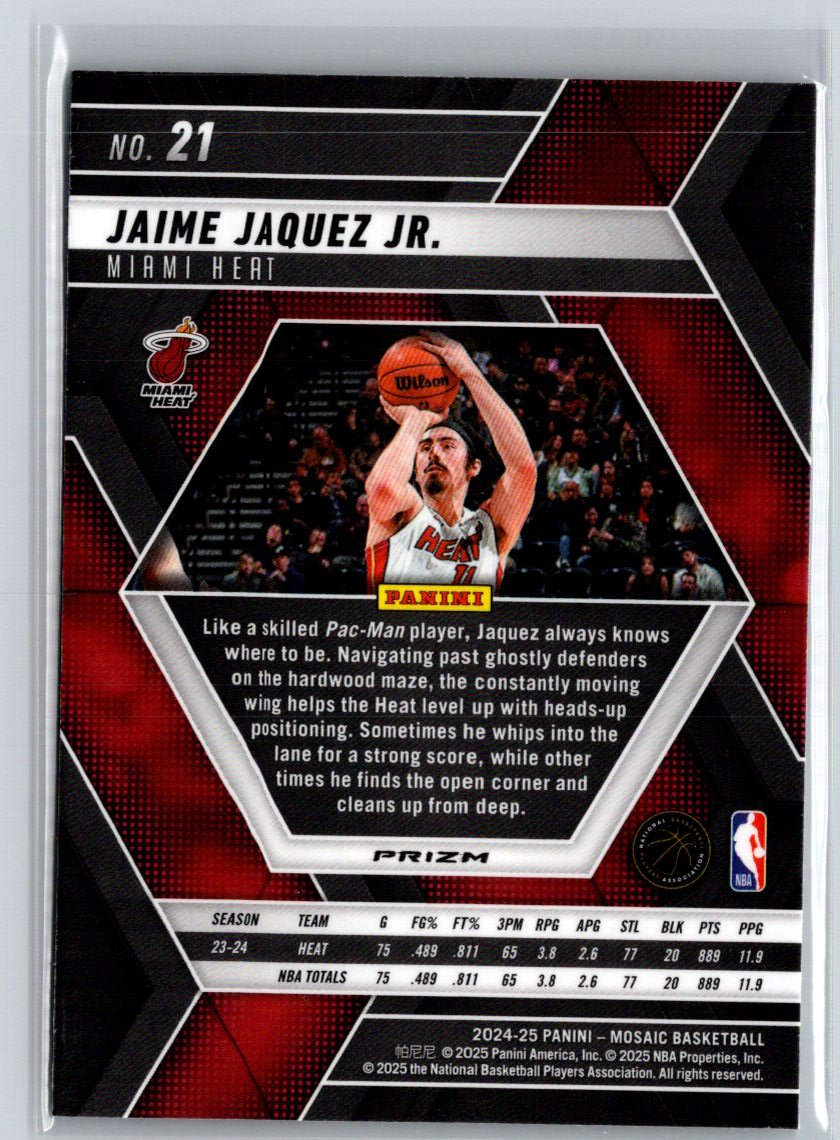 2024-25 Panini Mosaic #21 Jaime Jaquez Jr. Mosaic S19