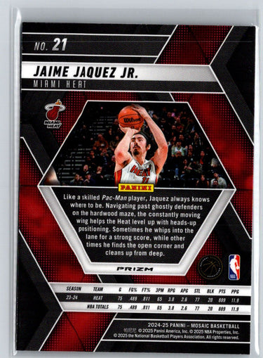 2024-25 Panini Mosaic #21 Jaime Jaquez Jr. Mosaic S19