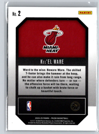 2024-25 Panini Prizm #2 Kel'el Ware Emergent S19