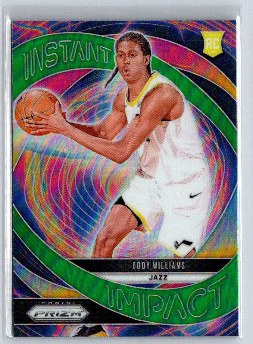 2024-25 Panini Prizm #2 Cody Williams Instant Impact Prizms Green S20
