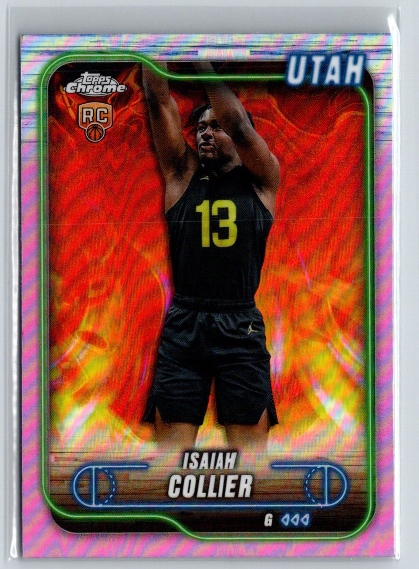 2024-25 Topps Chrome #112 Isaiah Collier Pink Refractor S20