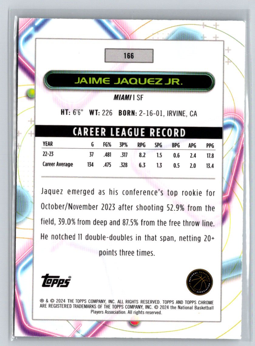 2023-24 Topps Chrome Cosmic #166 Jaime Jaquez Jr. S20