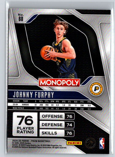 2024-25 Panini Prizm Monopoly #60 Johnny Furphy S21