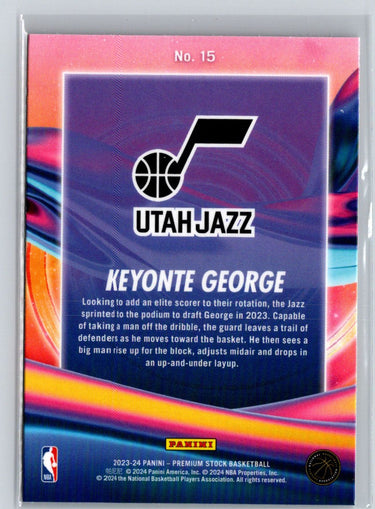 2023-24 Hoops Premium Stock #15 Keyonte George Anti Gravity Premium S21