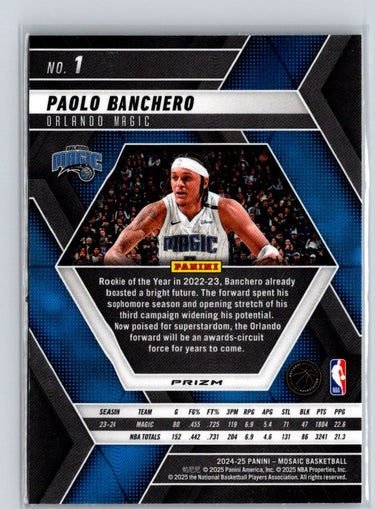 2024-25 Panini Mosaic #1 Paolo Banchero Mosaic S22