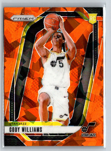 2024-25 Panini Prizm #232 Cody Williams Prizms Orange Ice S22