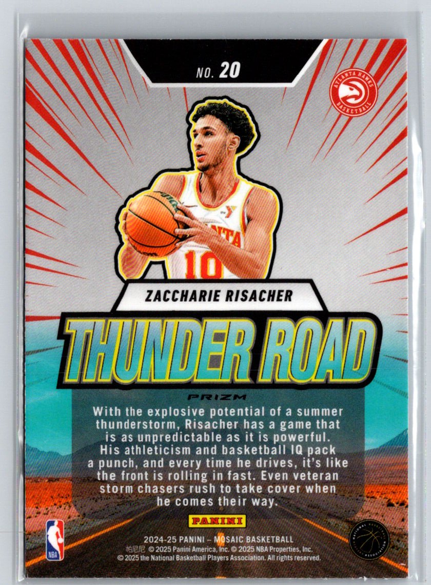 2024-25 Panini Mosaic #20 Zaccharie Risacher Thunder Road Mosaic S22