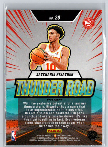 2024-25 Panini Mosaic #20 Zaccharie Risacher Thunder Road Mosaic S22