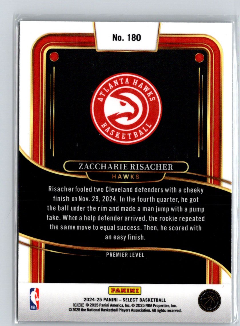 2024-25 Panini Select #180 Zaccharie Risacher S23