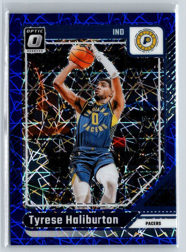2024-25 Donruss Optic #215 Tyrese Haliburton Blue Velocity S23