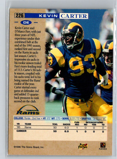 1996 Pro Line #226 Kevin Carter Anaheim National P30